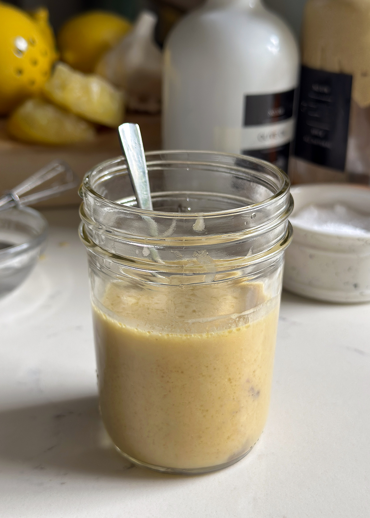anchovy vinaigrette in jars