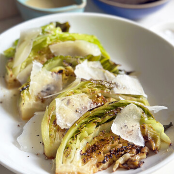 charred cabbage caesar