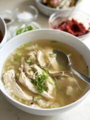 korean chicken soup in bowl