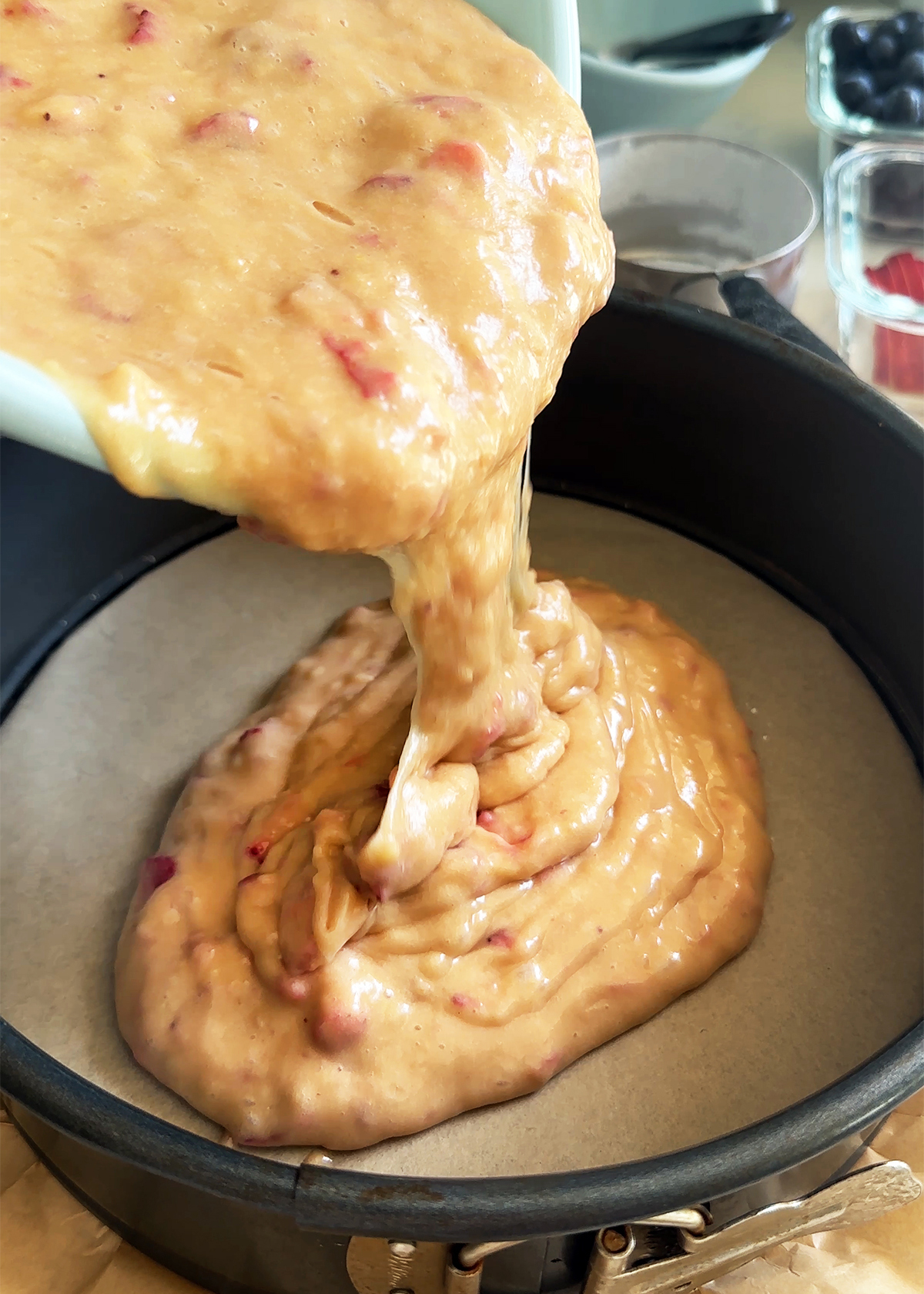 strawberry cake batter