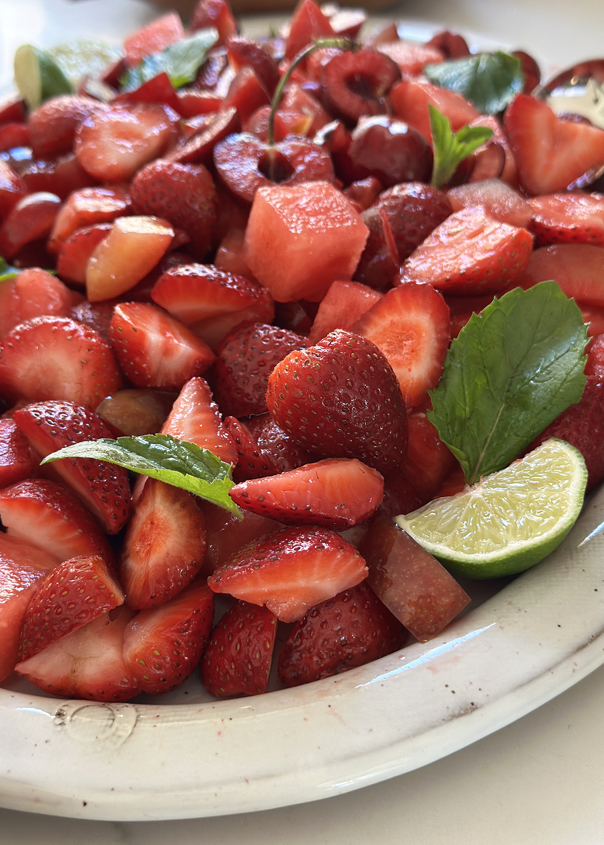 summer red fruit salad