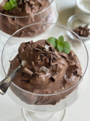 thealthy tofu chocolate pudding in glass