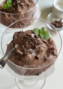 thealthy tofu chocolate pudding in glass