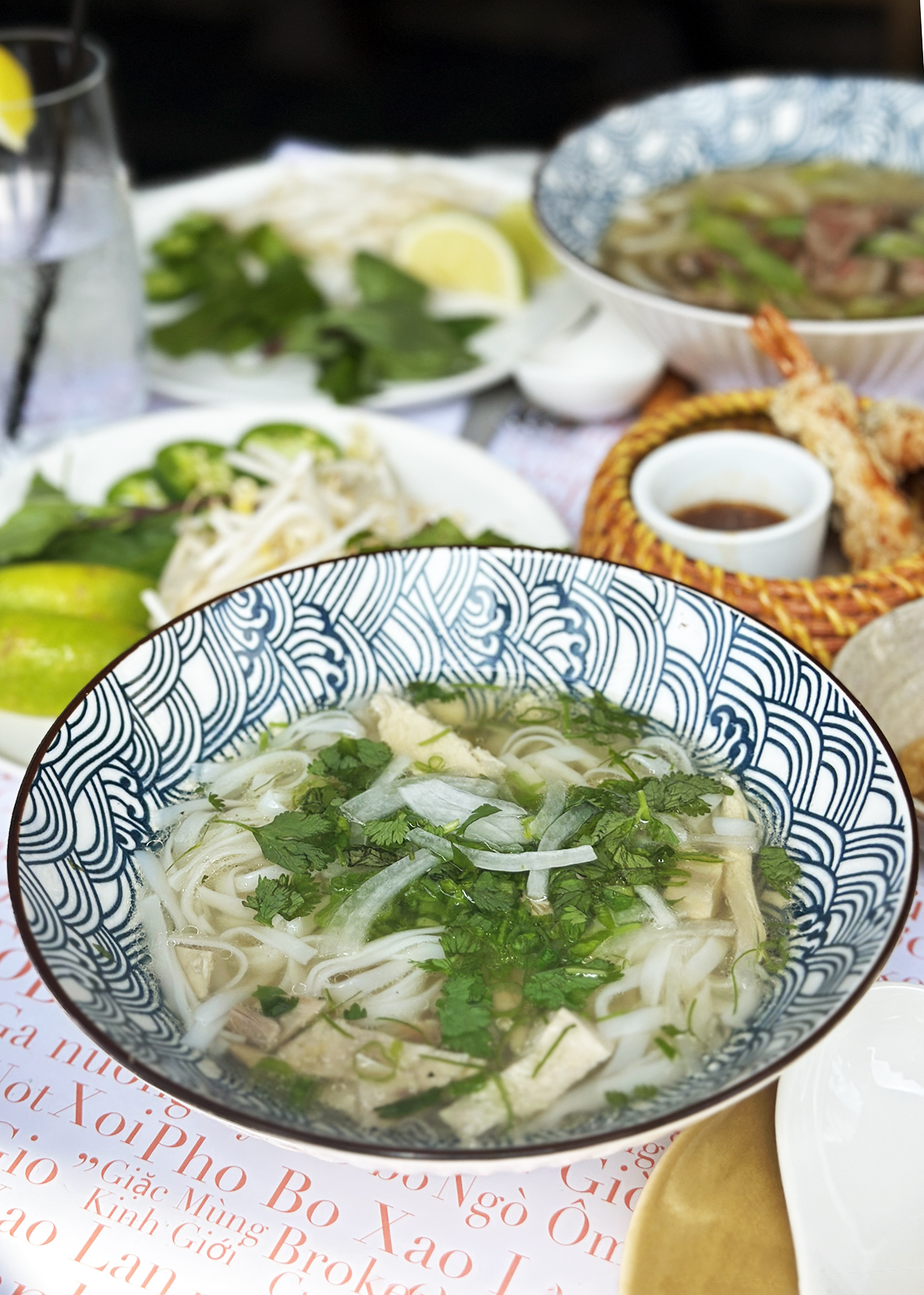 chicken pho at vietnamese restaurant