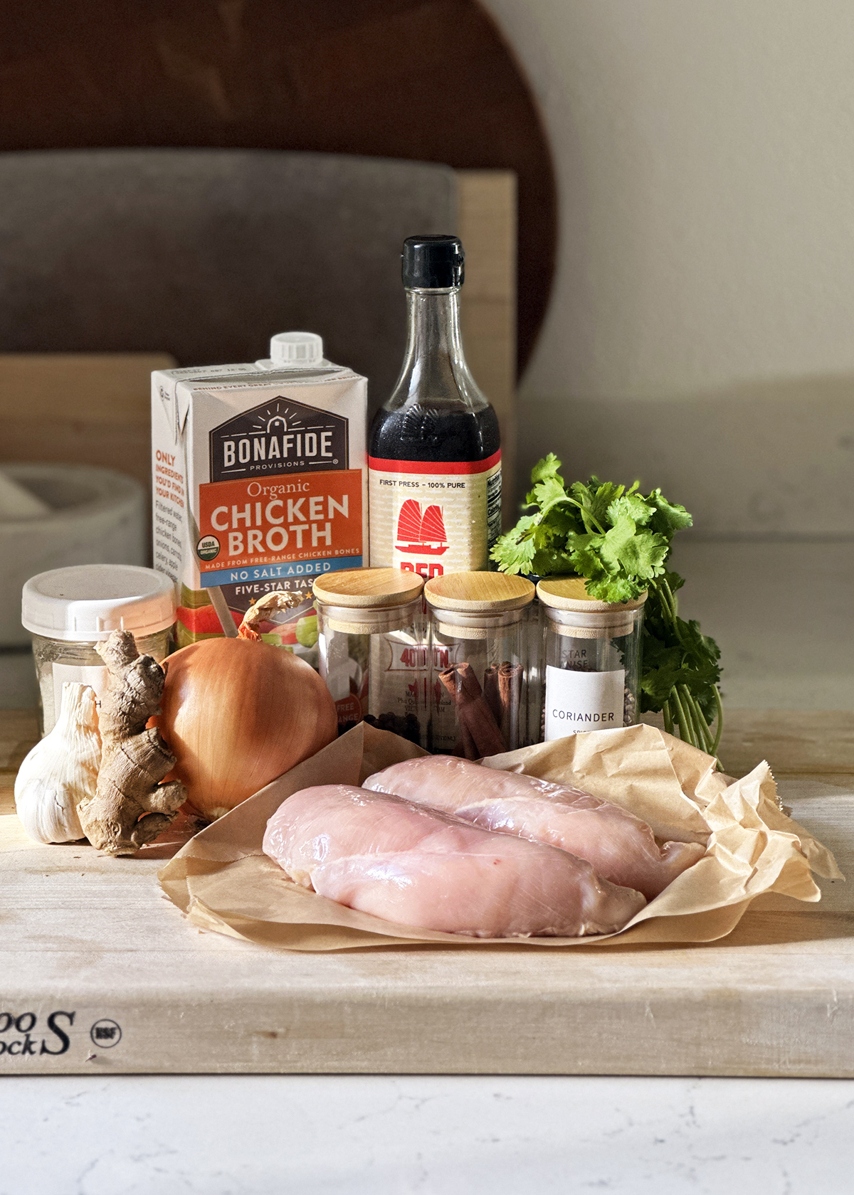easy chicken pho ingredients